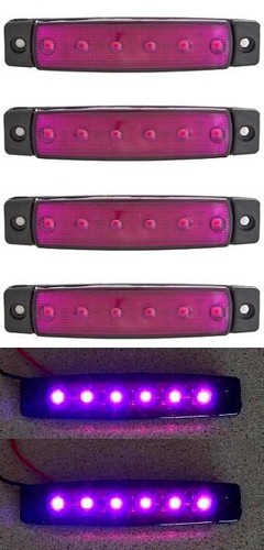 Purple leds side marker - 6x,
