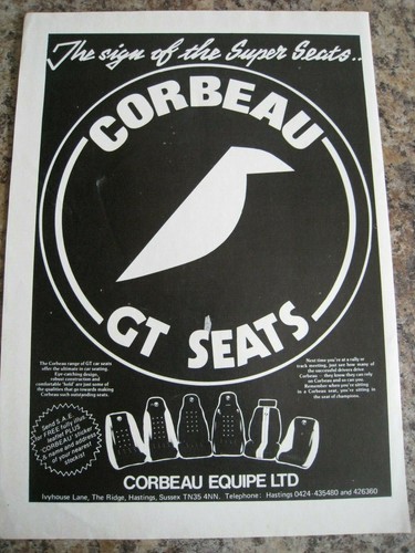Corbeau seats equipe ltd - gt,