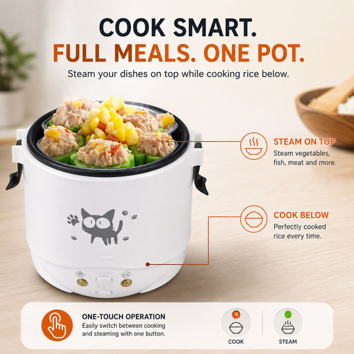 Mini electric rice cooker - rice,