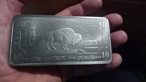 Titanium bullion bar - 10, oz