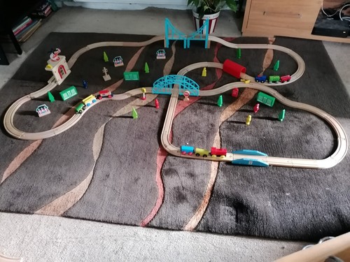 Large wooden train bundle - train,