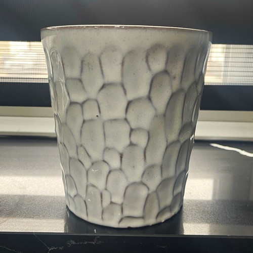 White grey textured ceramic - , 2