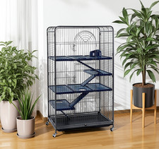 Ferret Chinchilla Degus Large Tall Cage 140cm Black With Accessories - Blenheim