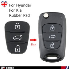 For Hyundai i10 i20 i30 ix35 Remote Car Key Fob Case Shell Rubber Pad 3 Buttons