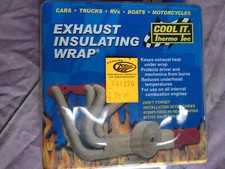THERMO TEC COOL IT EXHAUST INSULATING HEAT WRAP HEADERS DOWN PIPE GRAPHITE WHITE