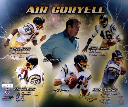 Chargers air coryell signed - chargers,