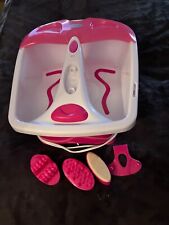 Scholl Colourpop Electric Pink Foot Spa with attachments