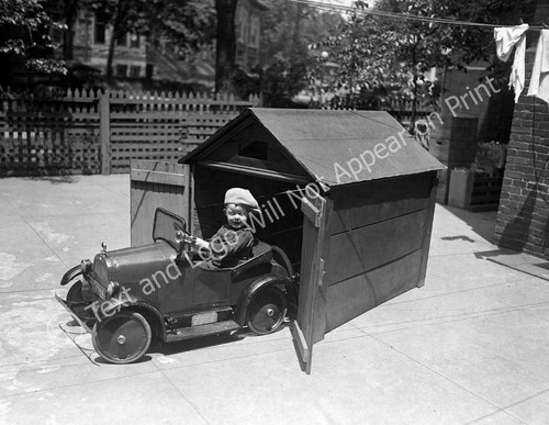 1925 young boy pedal car - boy,