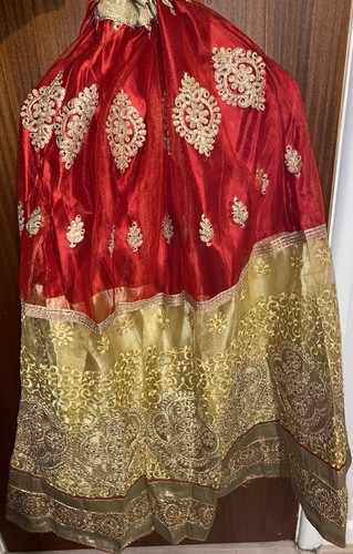 Indian lehnga choli red gold - lehnga,