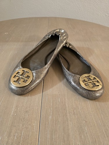 Tory birch gold metallic flats - birch,