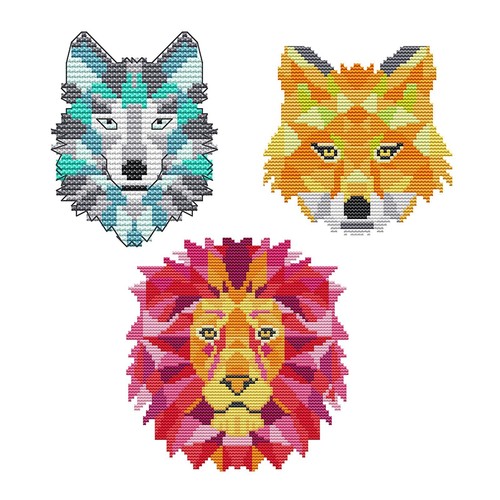 Pre printed cross stitch kit - cross,