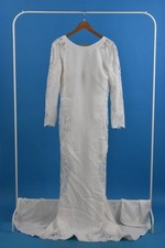 BNIB Fit & Flare Soft Crepe Beaded Wedding Dress Cut out Sides Size  10 