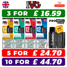 IVG Pro 12 Refill Pods | Prefilled Pods | 20mg E Cig | 10K Puffs Replacement Pod