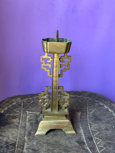 Vintage chinese brass pricket - vintage,
