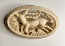 Vintage Carved Leaping Stag