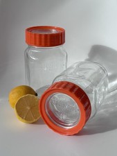 2 x Retro Orange Kilner