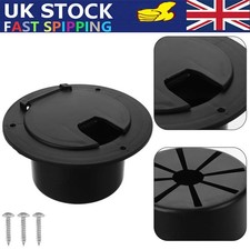 RV Electric Power Cable Hatch Fits for 30 50 Amp Power Cords Round Black/White