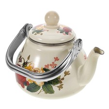 Enamel Kettle Floral Pattern