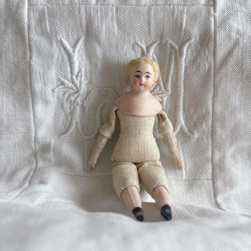 Antique german china head doll - china,