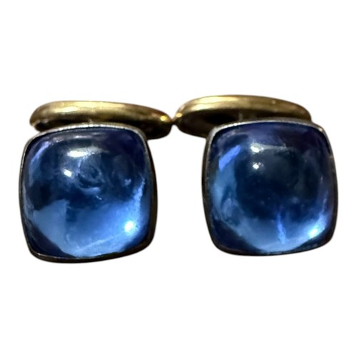 1930s blue lucite dome - 1930s, gold