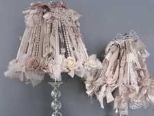 💕Shabby Chic Ragbow Lamp