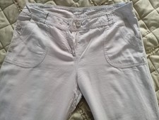 Women M&S linen trousers size