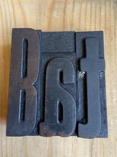 Old Quirky Wooden Letter Printing Blocks Spelling ‘BAT’  letterpress halloween