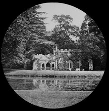 THE HERMITAGE FROGMORE ENGLAND C1890 VICTORIAN PHOTO Magic Lantern Slide