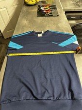 Retro Adidas Palmeston Sweatshirt Medium Navy Blue Red White Sweater Vintage