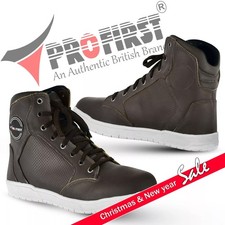 Motorbike Boots Motorcycle Waterproof Sneakers Touring Armoured Leather Shoes CE