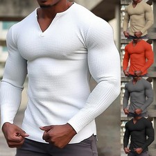 Mens Waffle Ribbed T Shirt