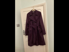 Wallis Macintosh belted Raincoat. Size 18. Purple. Excellent condition. 
