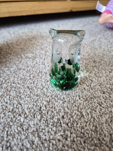 Langham glass owl paperweight - langham,