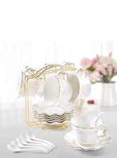 DUJUST Tea Cups and Saucers