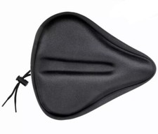 Exercise Bike Seat Gel Cushion Cover For Large Wide Bicycle Saddle/Pad Bike Blac