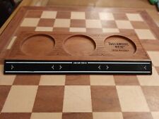 Promotional Tullamore Irish Whiskey 3 Glass Wooden Holder Server Sampler Tray