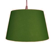 Olive Green Cotton Fabric Empire Drum Lampshade Table Lamp Ceiling Light Shade