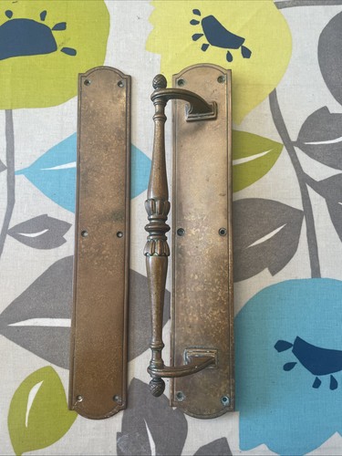 Vintage victorian brass pull - brass,
