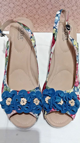Hotter floral wedge sandals - hotter,