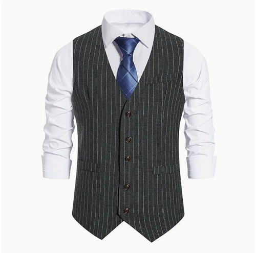 Mens herringbone vest dress - herringbone,
