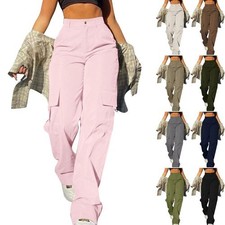 Women wide leg cargo combat - wide,