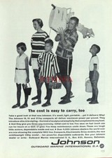 JOHNSON Dinghy Boat Outboard Motors ADVERT 1962 Vintage Original Print 673/29