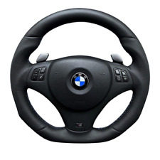 BMW M SPORT M3 M1 E90 E92 E93 E87 E88 E81 CUSTOM SHAPED LEATHER STEERING WHEEL