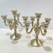 Candelabra Pair Four Branch 9"