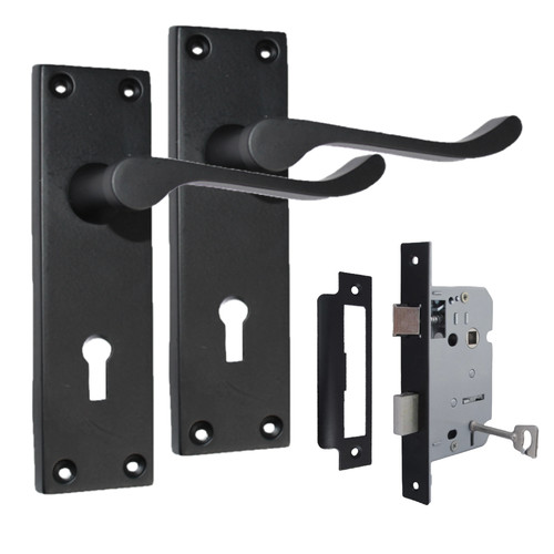 Door handles matt black finish - handles,
