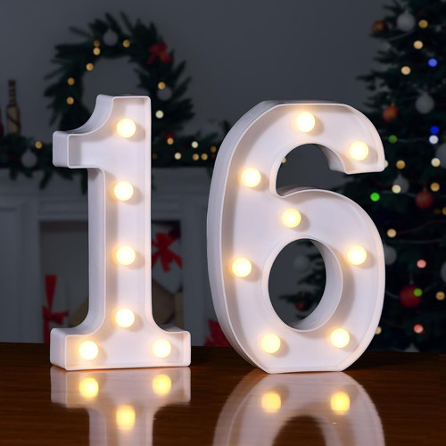Led light numbers sign - led,