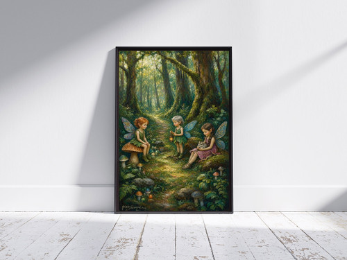 Fairy forest wall - fairy,