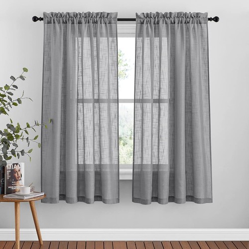 Pony dance grey voile curtains - grey,