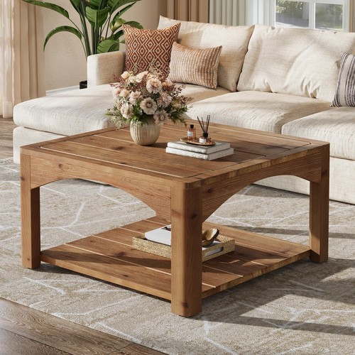 Solid wood square coffee - 31.5",
