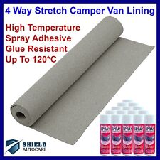 Smoke Camper Van Lining Carpet 4 Way Stretch Inc Trim Fix VW T5 T6 Caddy Transit